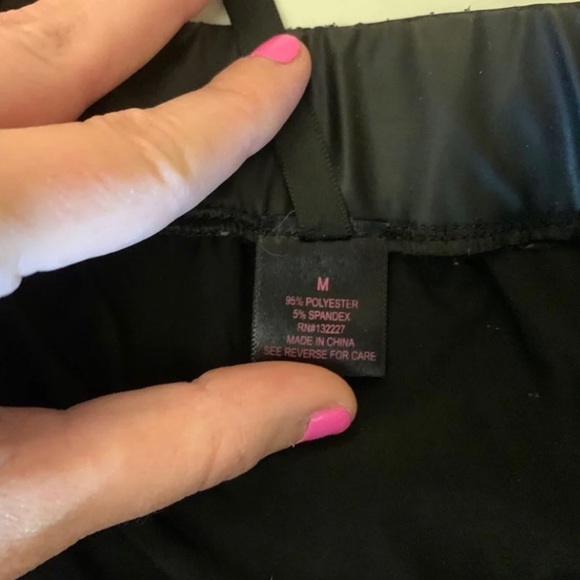 Black Pleather Faux Leather Mini Skirt - Picture 7 of 8